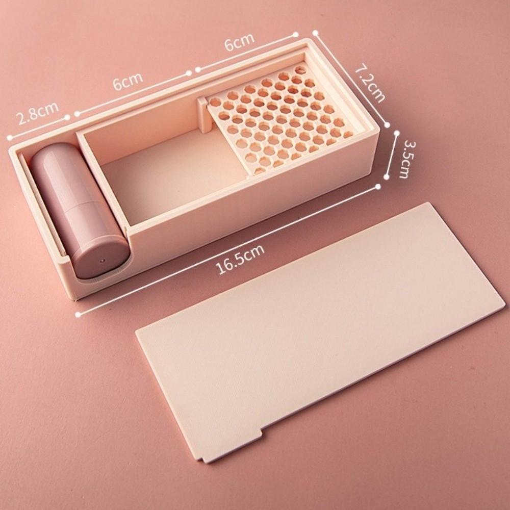 Built-In Brush Powder Storage Box Plastic Polymer Clay Powder Box Perforated Tray Clay Mold Tools
