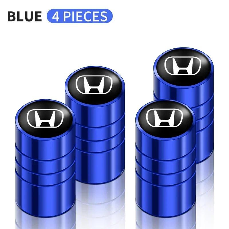 BWAD5 4Pcs Car Styling 3D Metal Wheel Tire Valve Stem Caps Accessories For Honda Civic Accord Fit Jazz Pilot CRV Odyssey Passport