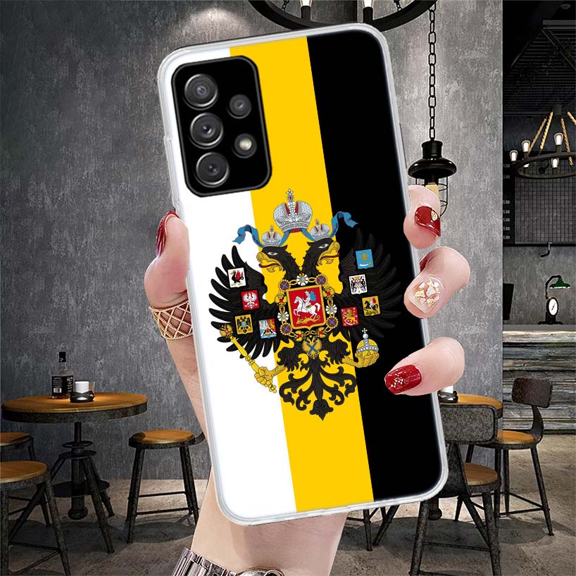 Russia Russian Flags Emblem Soft Phone Case For Samsung Galaxy A13 A14 A15 A16 A17 A53 A54 A55 A56 A57 A33 A34 A35 A36 A37 A23 A