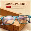 Fashion Printed Glasses Frames Elderly Reading Unisex HD Lenses Spring Glasses Legs Anti-Blue Light Reading Glasses