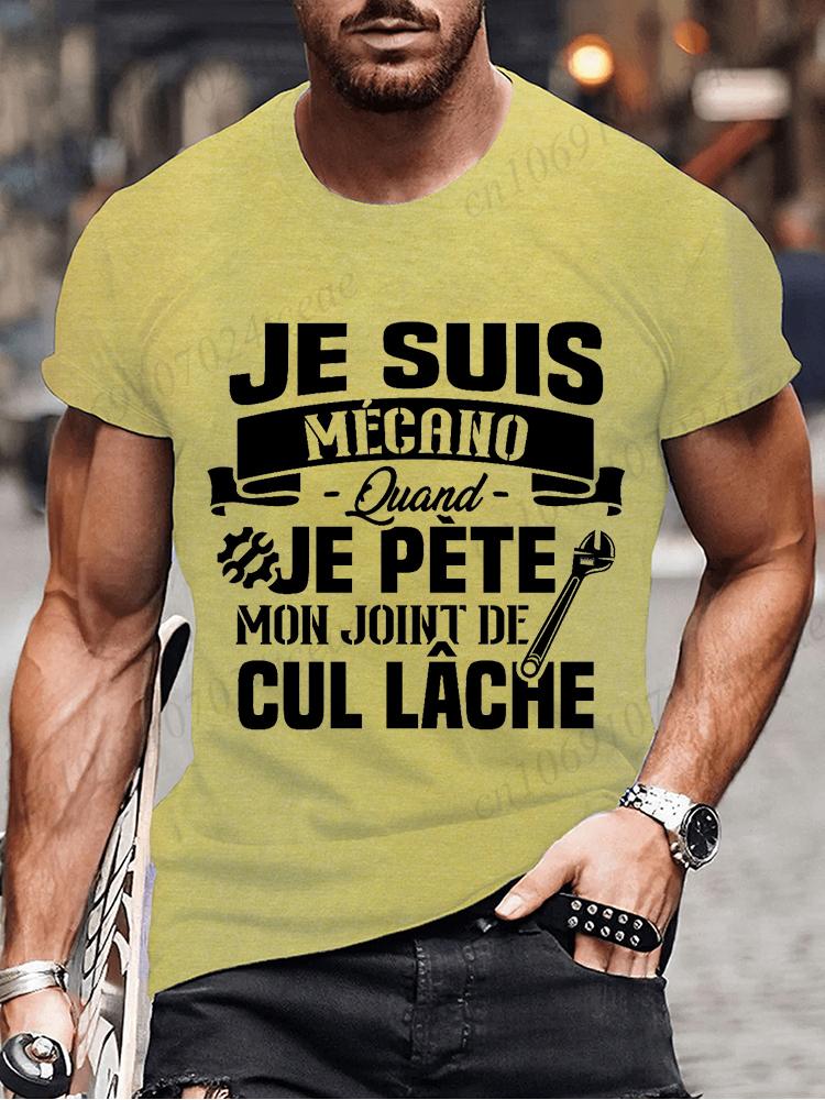 You Know I'm Mechano T Shirt Funny French Dad Gift Worker Humor Shirts Vintage Tee Casual Unisex Summer Fashion T-shirts Clothes