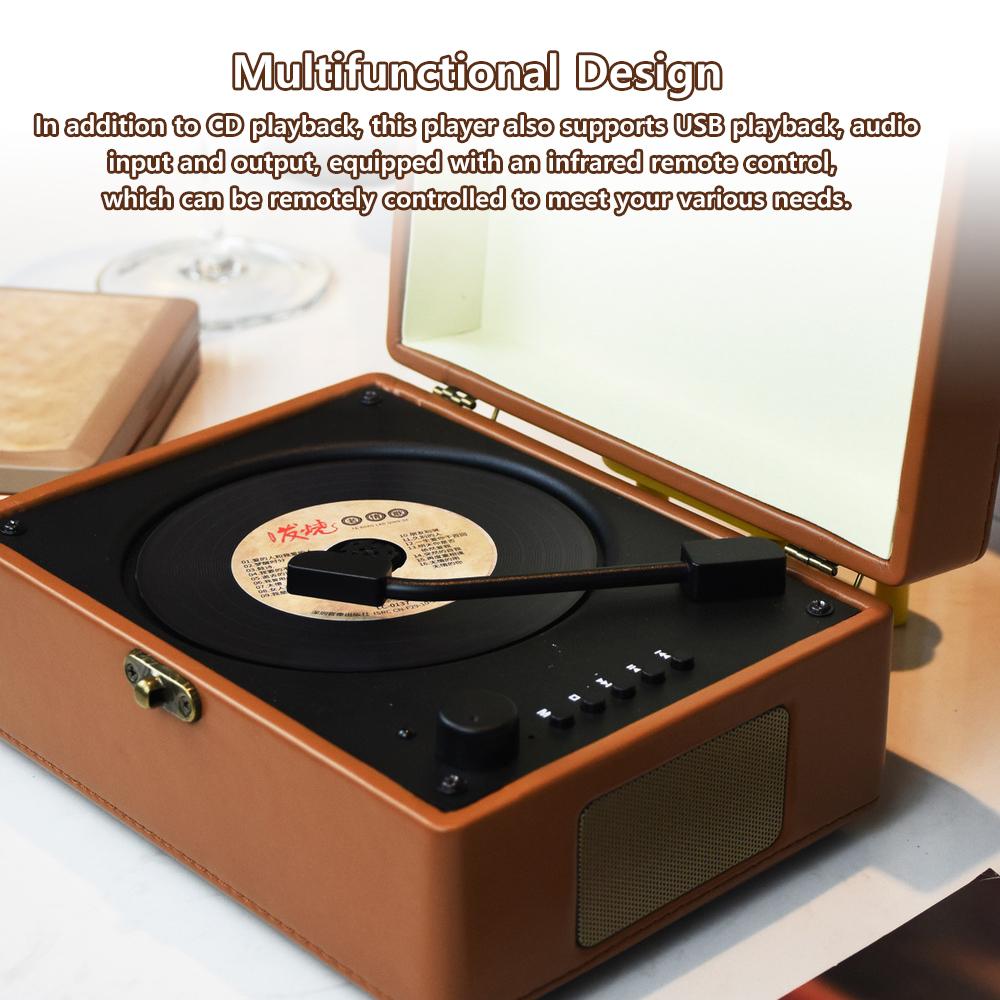 CD-плеер BT 5.0 Music U Disk Album Портативный CD-плеер со встроенными динамиками и пультом дистанционного управления,