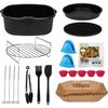 Air Fryer Accessories Set of 11 9" (22cm) Compatible with Philips Xxl HD9630, HD9650, HD9867