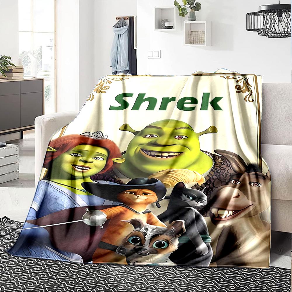1pc Shrek4 Blanket, Gift, for Men and Women, Soft Blanket, Good for Sofa Bed Couch Travel, Lightweight Flannel Blanket