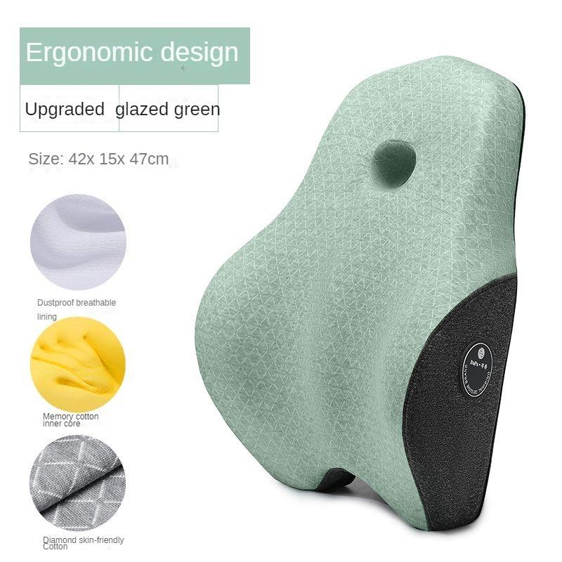 Подушка для поясницы для офисного кресла и автомобильного сиденья. Идеально сбалансированная подушка для поясницы из пены с эффектом памяти. Многоцелевая подушка для спины.