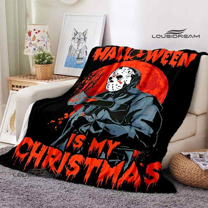 Friday the 13th Jason Print Blanket Fashion Home Decor Flannel Soft Cozy Blanket Home Travel Essential Birthday Gifts