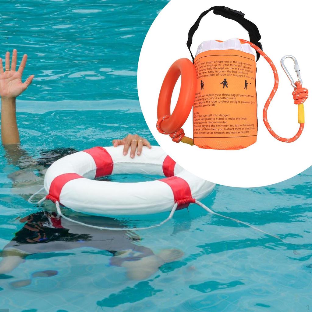 Water Rescue Throw Bag Emergency Rope for Boating Ice Fishing Outdoor