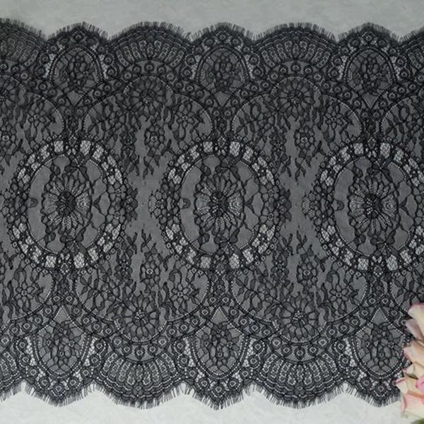 Кружевная ткань для ресниц 3 метра, белая и черная сетчатая пряжа, ресницы, кружевная отделка, одежда, юбка, кружевная ткань, одежда, украшение с вышивкой