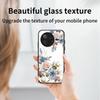 Для Xiaomi Poco F7 Pro 5G/Redmi K80 5G Чехол с цветочным узором TPU+Закаленное стекло Защитный чехол для телефона