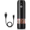 Rechargeable Electric Pepper and Salt Grinder - One-Handed - No Battery Needed Modern Style - Automatic Black Peppercorn & Sea Salt Spice Mill