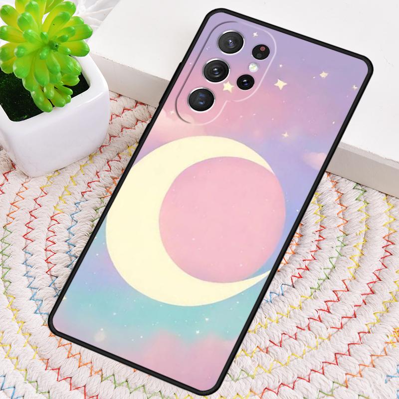 Пастельный силиконовый чехол для телефона Луна и Звезды для Samsung Galaxy note 10 pro S26 S25 S24 S23 S22 S21 Plus S25Ultra Capa Cover