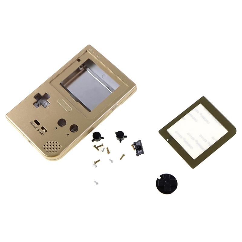 Game Console Housing Cover Replacement for GBP Full Shell Cases with Rubber Pads Buttons Screws Kit Gaming Accessories