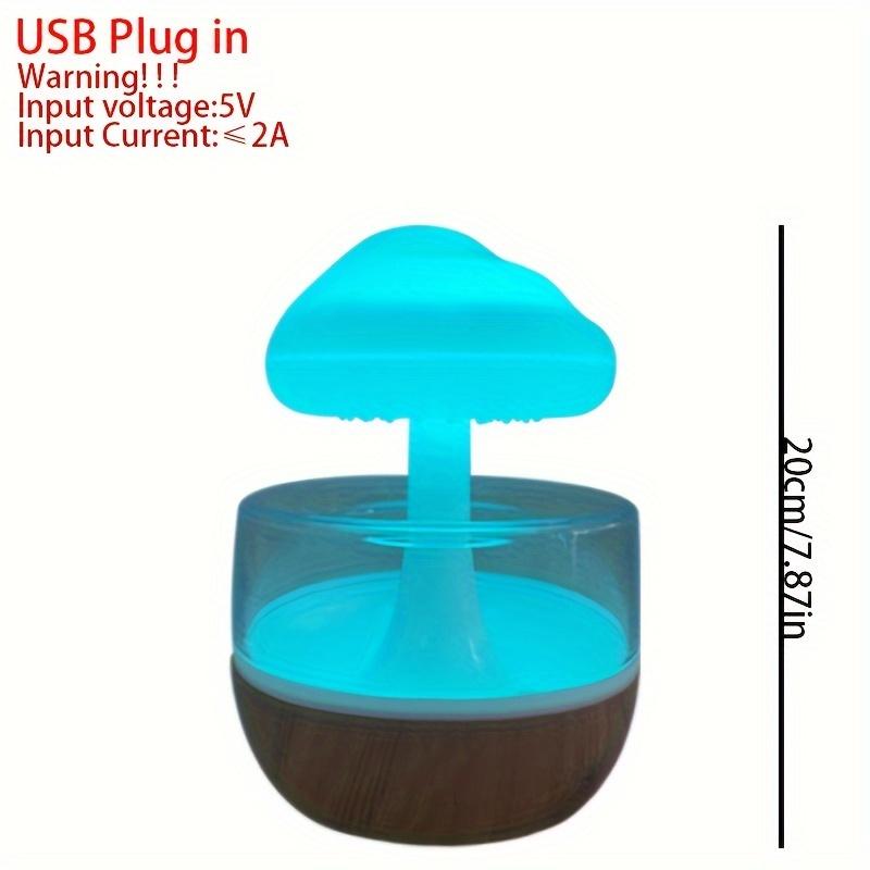 1шт креативный увлажнитель воздуха Raindrop, облако Rain Красочный грибовидный светильник Cloud Ambient Light
