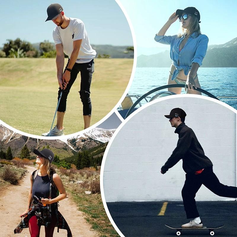 Бейсбольная кепка с беспроводной Bluetooth-гарнитурой, с динамиком, бейсбольная кепка для музыки на открытом воздухе, гарнитура с микрофоном, наушники громкой связи, для занятий спортом