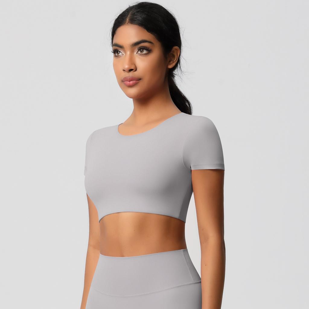 Women High Quality Sport T-Shirts Short-sleeve And with Chest Pads Compressed Quick-dry Super Elastic Suitable For Running Fitness Training Yoga