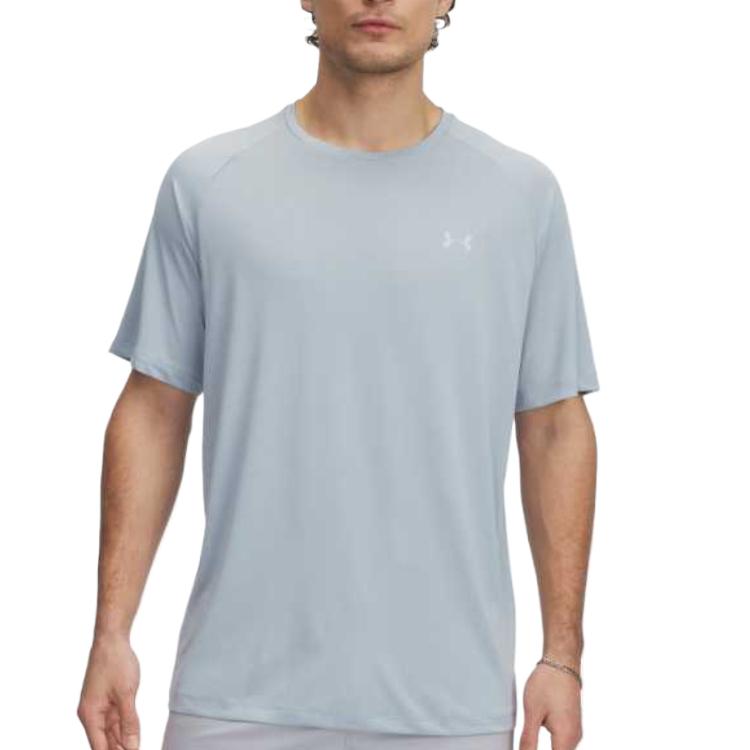 Under Armour Техническая футболка с круглым вырезом, удобная, повседневная, свободная, с коротким рукавом, мужские топы, гавань-синий 1377054-465