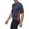adidas Однотонная полосатая спортивная футболка с логотипом, мужские топы, темно-синие HM6427