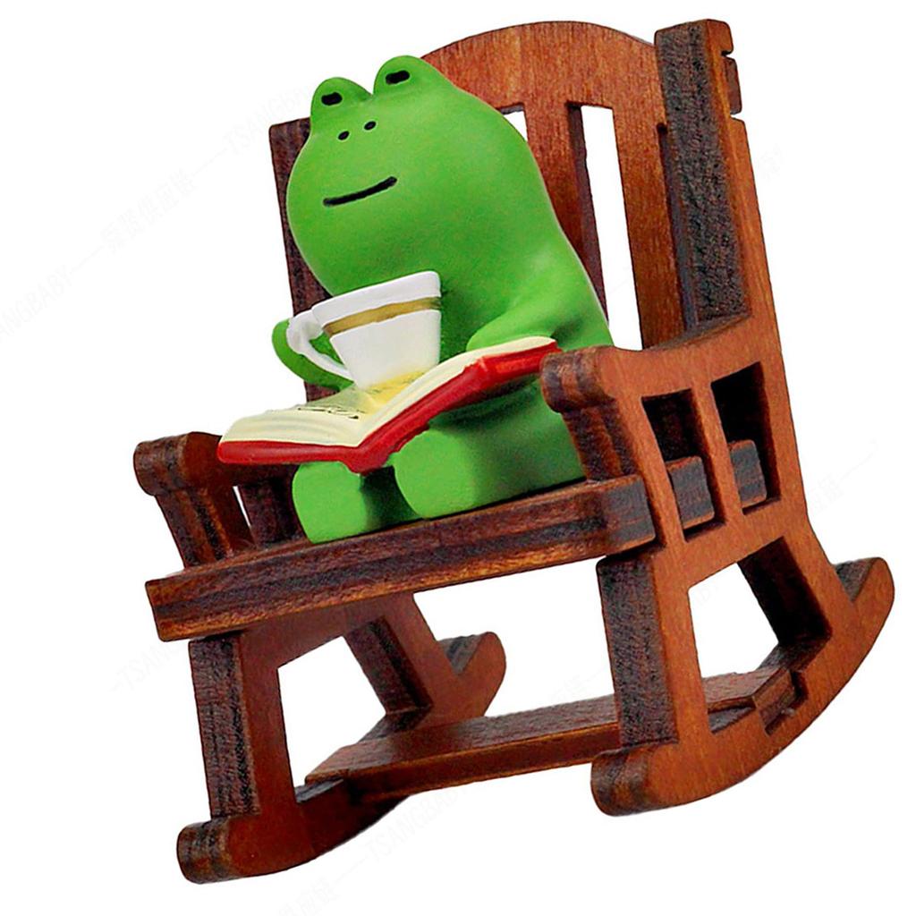 Милая статуэтка лягушки Миниатюрная фигурка лягушки для украшения стола в помещении Идеально подходит для книжной полки, офиса, животное, фигурка феи