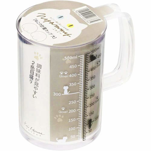 Kai Nyammy Cat Measuring Cup, 500ml, Made In Japan, Dishwasher Safe, DH2728