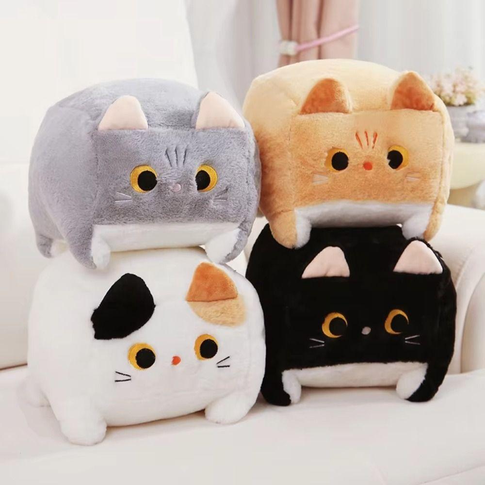 Блок Кот Черный Кот Подушка Мягкая Игрушка Котёнок Плюшевая Кукла Квадратная Кошка Плюшевая Игрушка Детская Игрушка