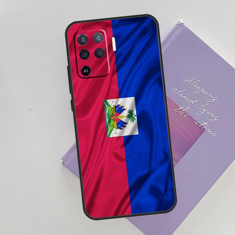 Haiti Haitian Flag Phone Case For Oppo A74 A53 A54 A94 A15 A16 A17 A52 A72 A76 A96 A57S A58 A78 A98 Back Cover