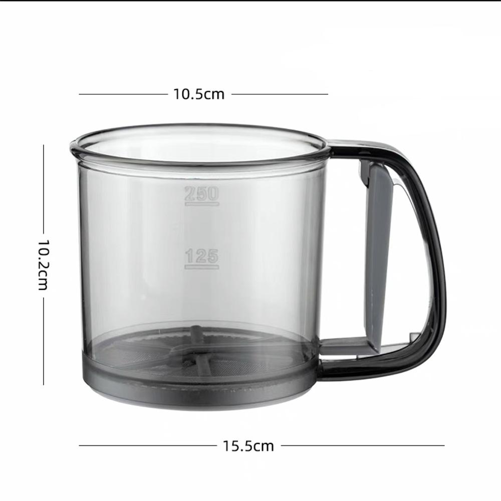 Сито из нержавеющей стали, сетчатое, просеиватель для муки, шейкер для сахарной пудры, с ручным прессом, сито для просеивания мелкой муки, кухонный инструмент для выпечки