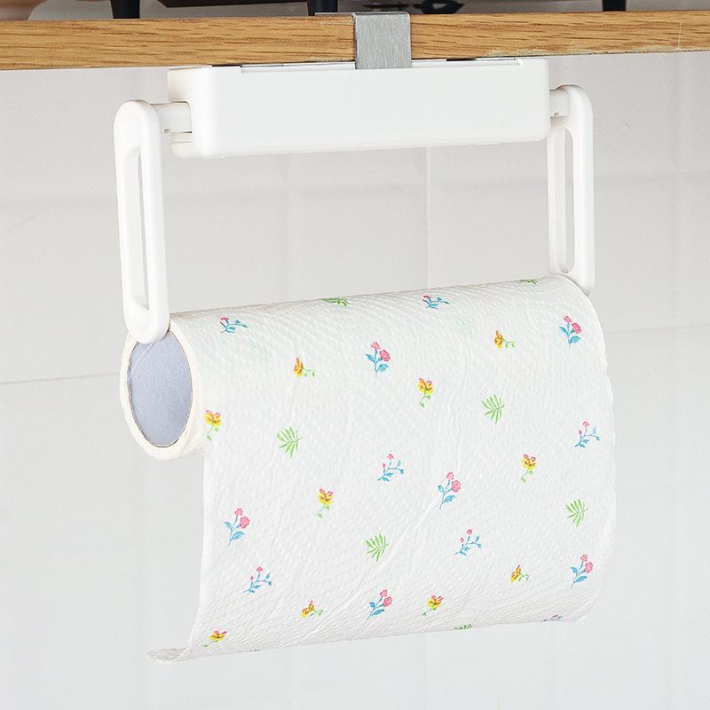 Телескопическая вешалка для бумажных полотенец KM - японский держатель-клипса для кухни и шкафа