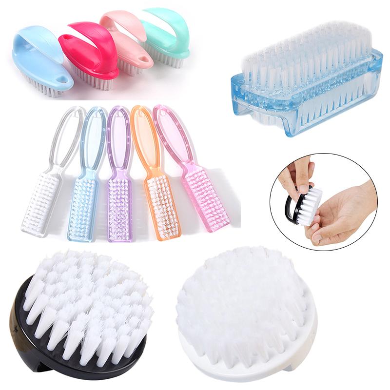1Pc Acrylic Nail Brush Nail Art Manicure Pedicure Soft Remove Dust Plastic Cleaning Nail Brushes File Tools