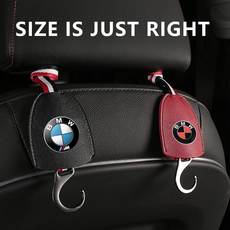 BAGO1 Car Interior Leather Storage Hook Hanger Sundries Organizer Holder For BMW M E34 E36 E60 E90 E46 F10 F20 F30 X5 X6 X1 M3 M5 M6