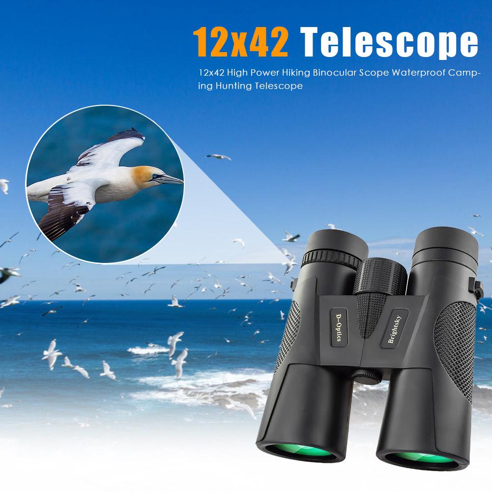 12x42 Hd High Power Bak4 Prism Binocular Scope Travel Telescope For Adult Outdoor Travel Camping Magnification Telescope