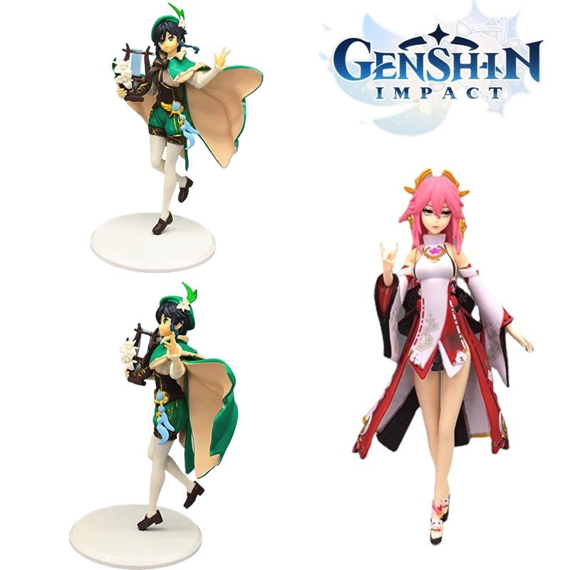 Оригинальные фигурки Genshin Impact Венди и Байли 19 см и 18 см 153 г и 190 г