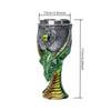 Чаша Дракон Питьевая Чаша Готический 3D Дракон Бокал Винный Бокал Из Нержавеющей Стали Подкладка Пивная Кружка Персонализированный Подарок на Хэллоуин