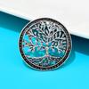 Новые броши в форме дерева со стразами для женщин, круглые стильные украшения, 2 цвета в наличии, булавка для свитера, новинка высокого качества