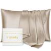 Utukky Silk Pillowcases [As Seen On TV] Cool-to-the-Touch Silk Pillowcases, Sizes 43 X 63 Cm, Washable, Envelope-Style Pillowcases, Double-Sided Silk