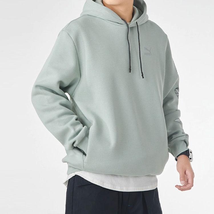 Puma Свободный свитер с принтом логотипа Interstellar, мужская толстовка, зеленая 530289-49