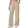Women's Stylish High-waisted Button-down Casual Wide-leg Pants