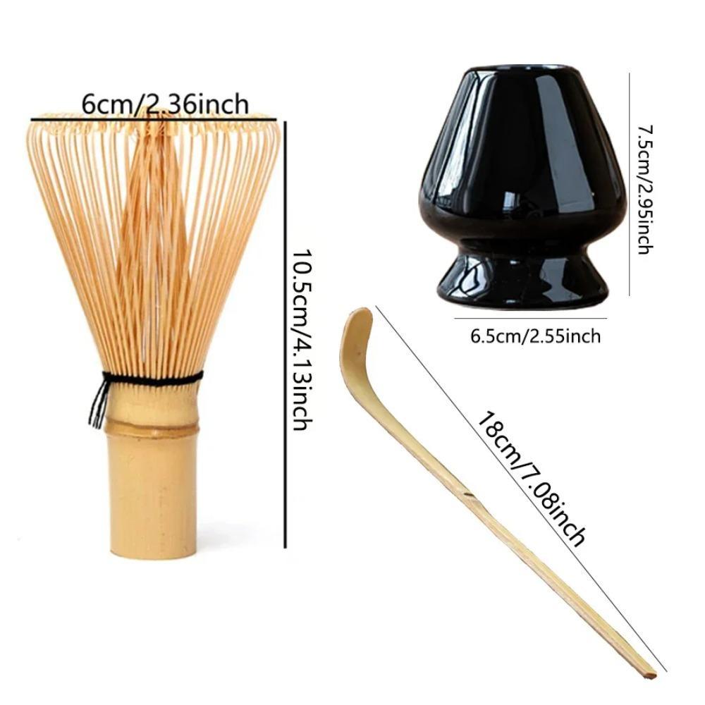 3 шт. японский чайный венчик для чая, подставка для венчика, набор ручной работы, блендер для матча, домашний