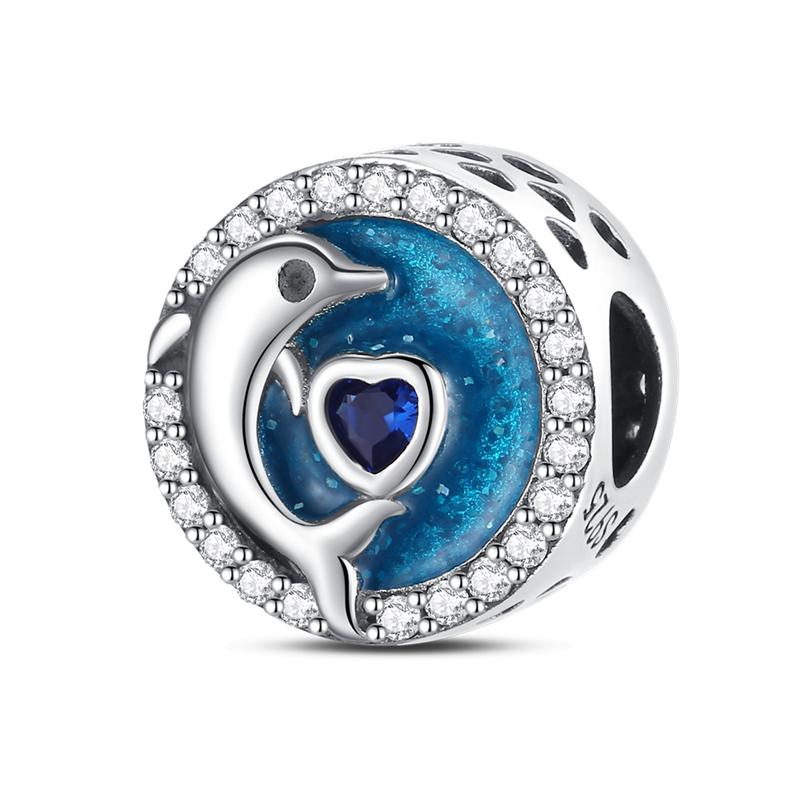 Новые мультяшные шармы серии «Космос и океан», подходят для оригинального браслета, бусины-шармы, ожерелье, женские медные украшения