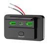 Двойное автомобильное зарядное устройство QC3.0 USB и PD3.0 Type C 12 В-24 В водонепроницаемое гнездо для быстрой зарядки для транспортных средств, грузовиков, туристического бизнеса