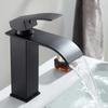 Waterfall Wash Basin Faucet Black Hot and Cold All Copper Bathroom Toilet Wash Basin Bathroom Home