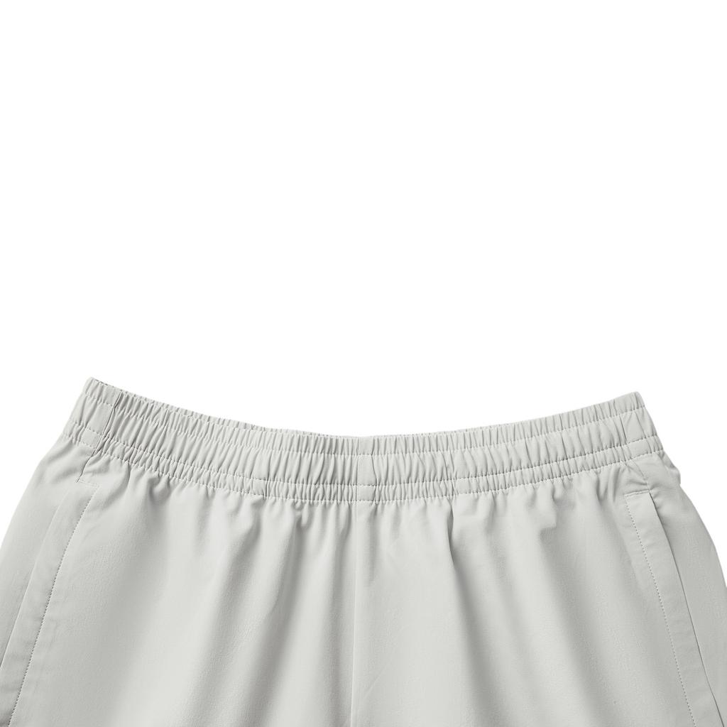 Li Ning Fitness Series Solid Color Mid Waist Drawstring Quick Dry Straight Leg Sports Shorts Men Shorts Light-Gray AKSV111-10