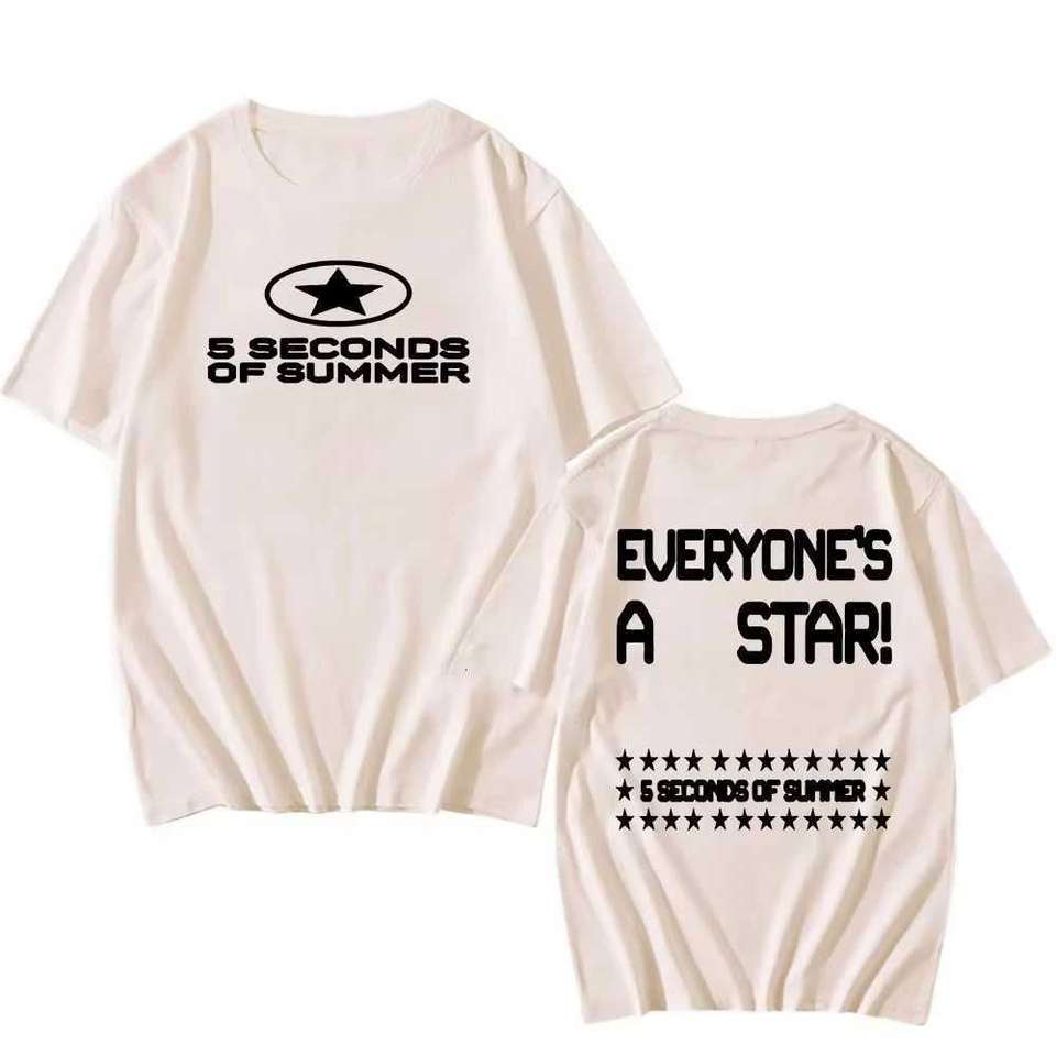 5SOS Everyone's A Star T-shirt 5 Seconds Of Summer World Tour 2026 Graphic Tee Unisex Cotton Short Sleeve Tops