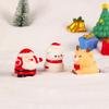 Creative Fashion Christmas Snowman Santa Miniatures Figures Cute Cartoon Micro Ornaments Diy Home Decoration Accessories Gifts