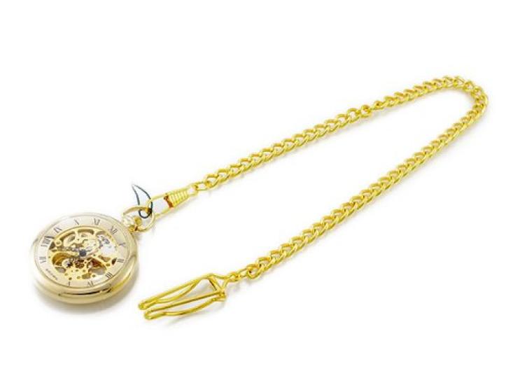 BROWN Manual Winding Pocket Watch 925J-GD-GD [item]