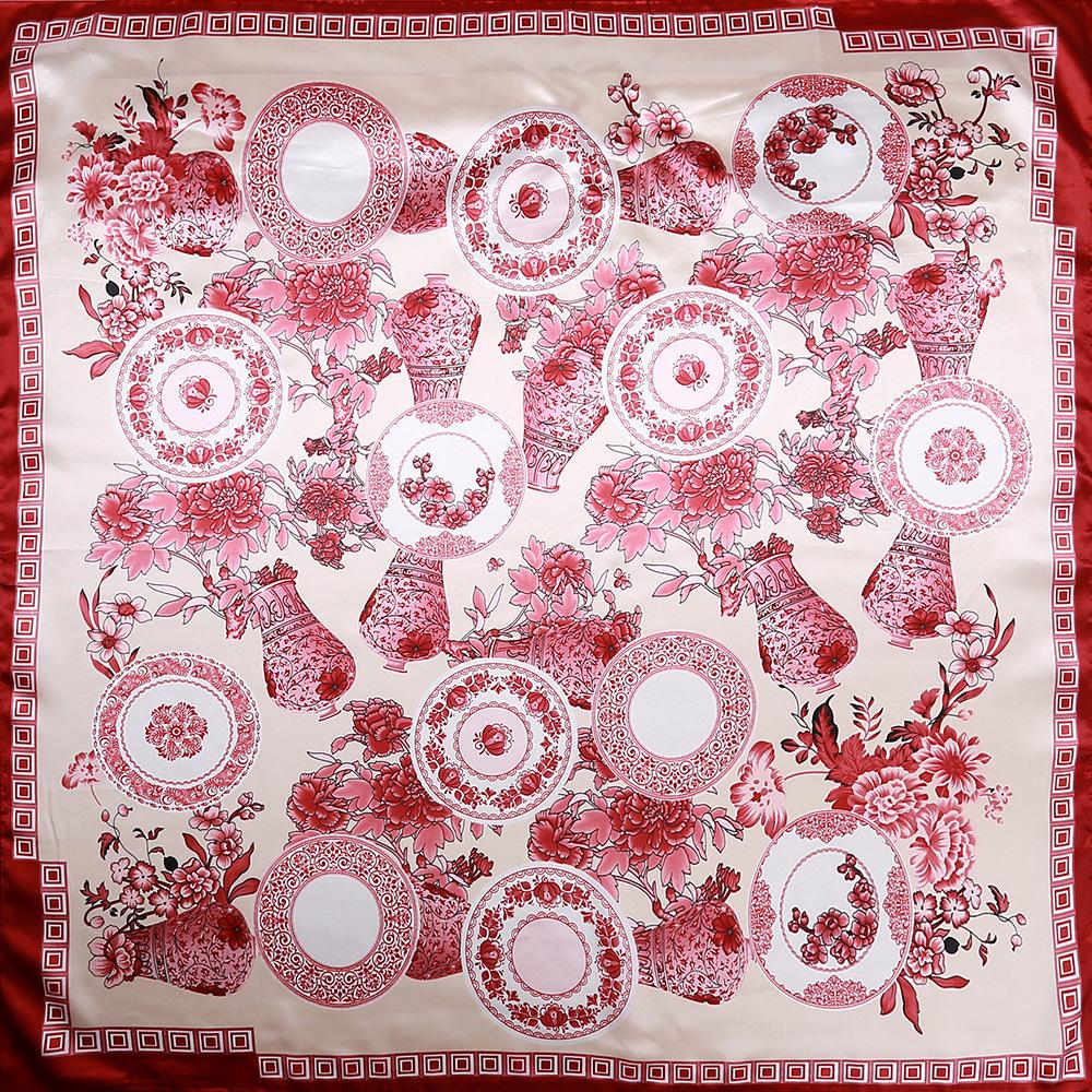 High-quality Luxurious Silk Scarves Headband Scarfs Neck Scarf For Women Chain Silk Scarf Women's Decorative Shawl