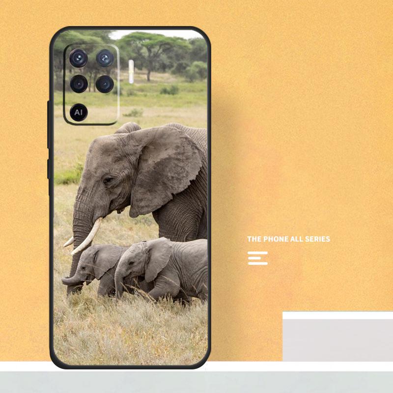 Elephant Baby Nature For OPPO A96 A76 A16 A54 A74 A94 A98 A78 A58 A5 A9 A52 A72 A53S A54S A15 A17 A57 A77 Case