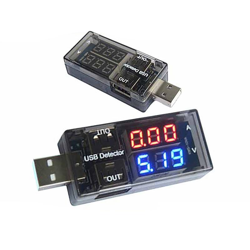 USB Вольтметр Амперметр Измеритель Напряжения Тока Мощности Двойной Цифровой Дисплей Вольт Ампер Метр Для Телефонов Android И iPhone