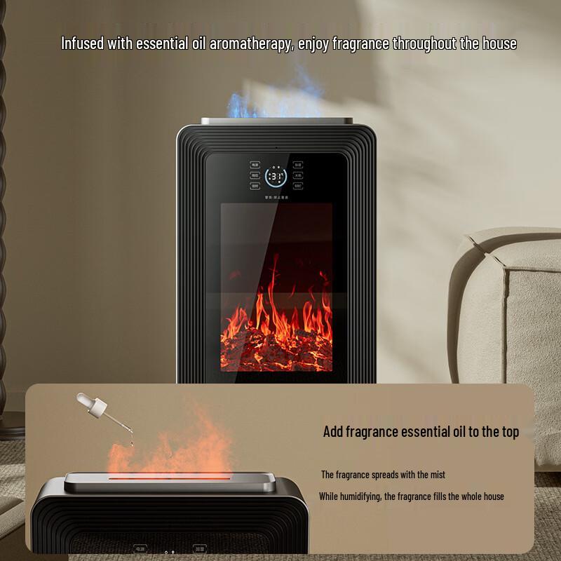 ZISIZ Smart Voice Flame Aroma Humidifier Heater