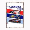 Hybrid WRC 2023 Car Metal Sign Poster Garage Room Decor Automobile Club Custom Tin Vintage Home Decor
