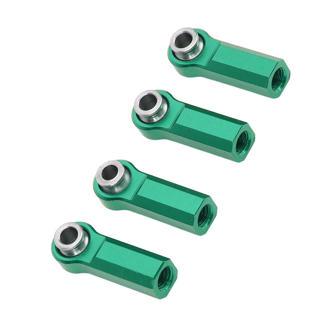 4 Pcs RC Link Rod End M4 Thread CW 7mm High Strength Alloy Ball Joint Head for 110 Model Car Green